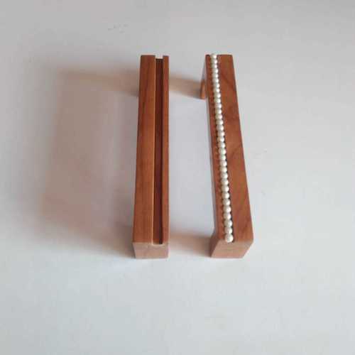 WOODEN CABINET HANDLE - Teak Wood Sizes 100/150/200/250 mm Natural Teak Color | Lightweight Crack Resistant Polished Finish Handmade Pearls