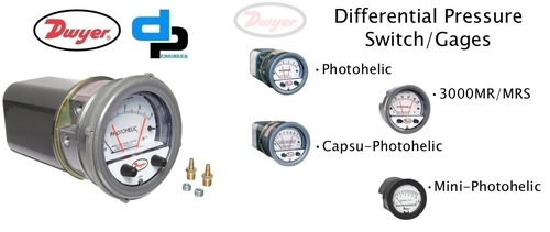 Dwyer A3330 Photohelic Pressure Switch Gauge