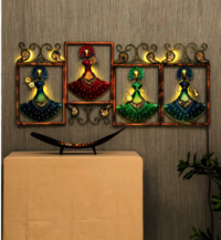 Eco-friendly Multicolored Musicians Lady Metal Wall Art