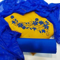 Chanderi cotton handwork dress