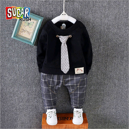 Baby Shirt With Check Pant Set