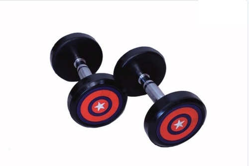 Captain America PU Coated Dumbbells
