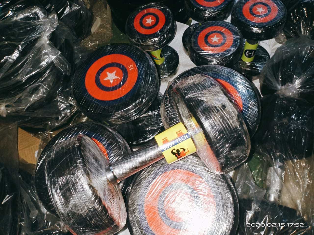 Captain America PU Coated Dumbbells