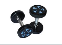 Flower Design PU Coated Dumbbells