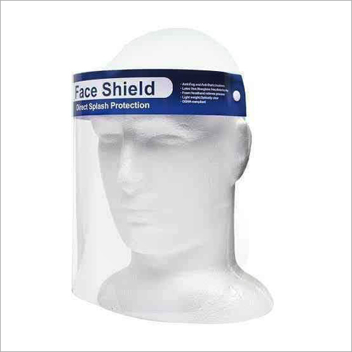 Face Shield - Plastic Material, Transparent Color | Disposable Design for Protection Against Flying Objects and Chemical Splashes
