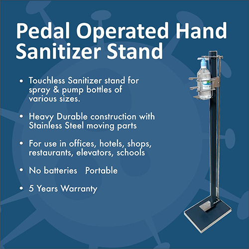 Pedal Operated Hand Sanitizer Stand By MAKHIJA BROTHERS