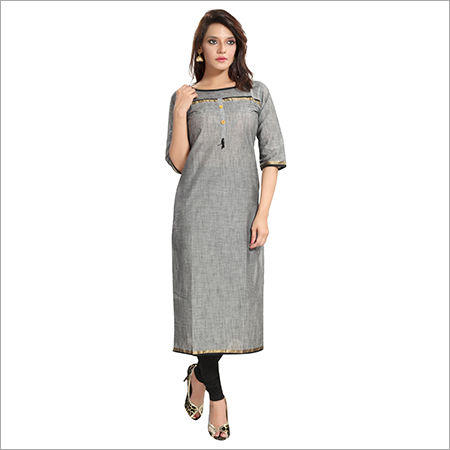 Ladies Plain Handloom Kurti 