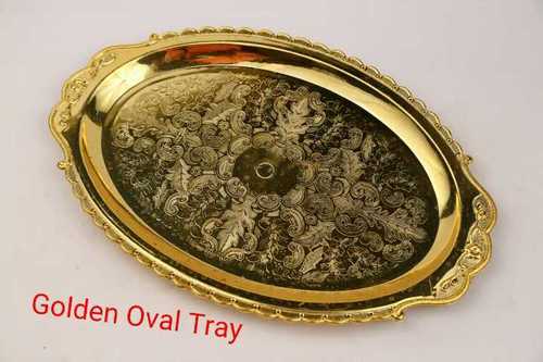 OVAL TRAY (GOLD By MAHAVIR INDUSTRIES