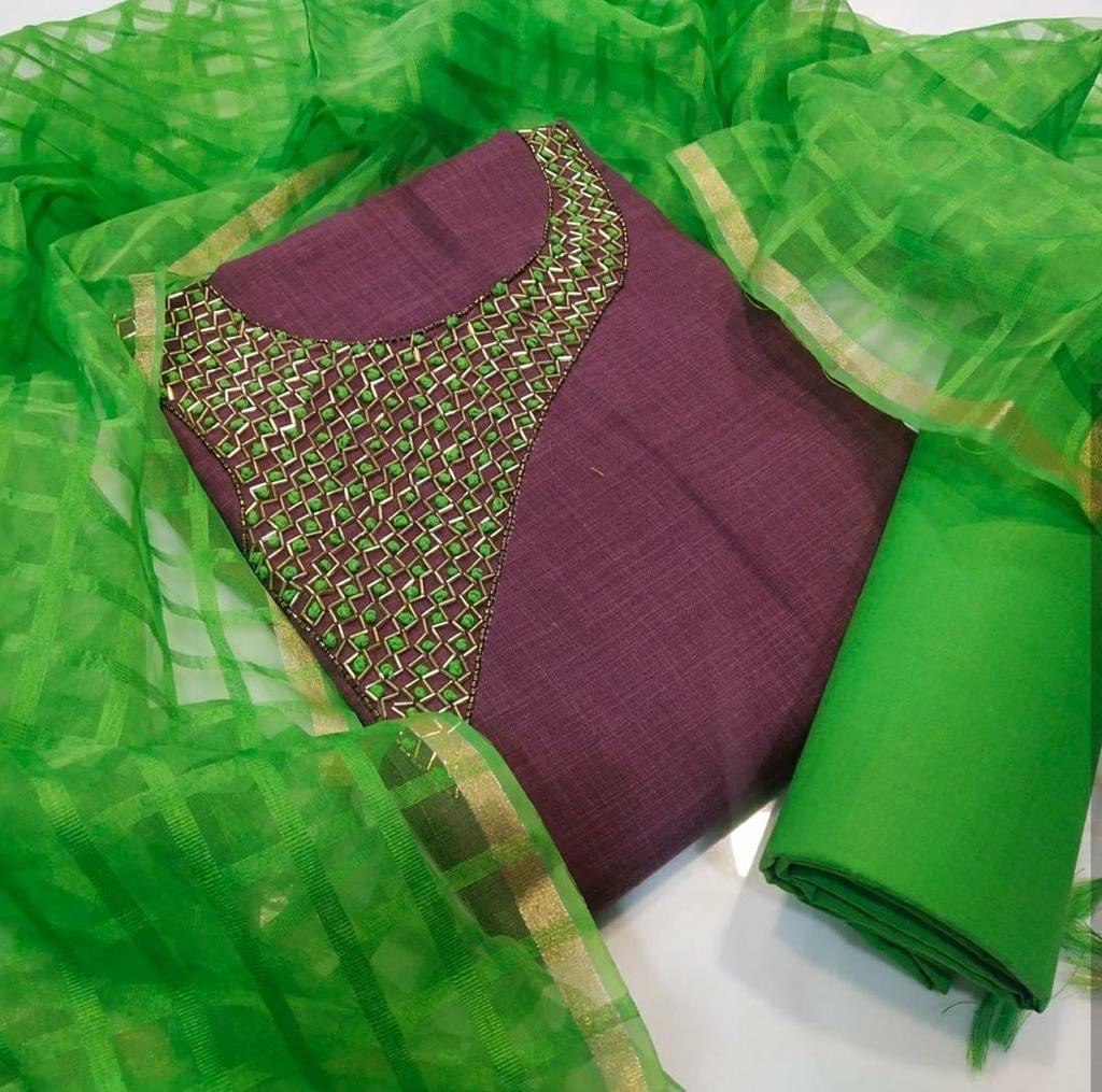 Chanderi Net Dress Material