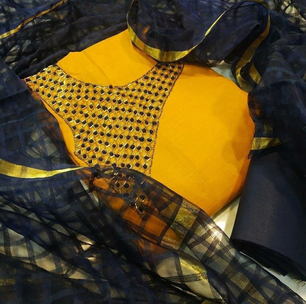 Chanderi Net Dress Material