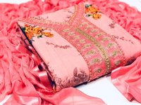 Cotton print with work dress material