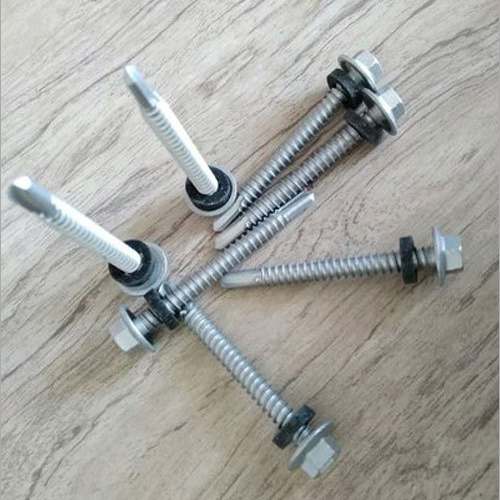 SS Self Drilling Screw - Stainless Steel, 5.5 x 45mm | Polished Finish, High Quality, Durable Design for Industrial Applications