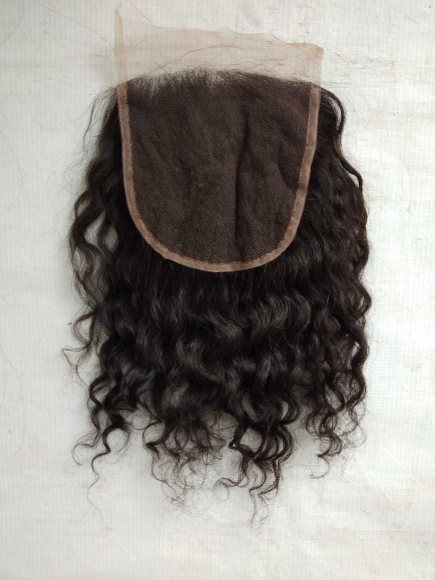 Indian Lace Curly Closure raw Hair