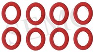 Rubber Ring Pessary Set Of 8 Pcs - Material: 100% Rubber, Sizes: 2-4 Inches, Color: Red | Soft & Pliable For Easy Insertion, Designed For Prolapse Management