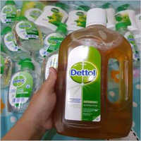 Dettol Antiseptic Liquid - Liquid Solution, 500ml & 1l Sizes, Brown Color | Antibacterial & Disinfecting For Personal Hygiene & Home Use