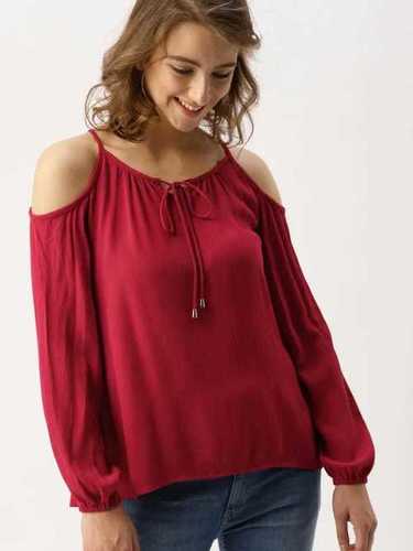 Red Rayon Top