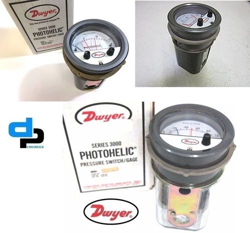 Dwyer A3080 Photohelic Pressure Switch Gauge