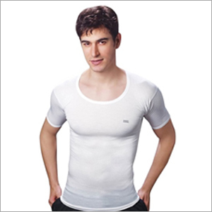 Mens Cotton Plain Rns  White Sleeves Vest Size: Xxl