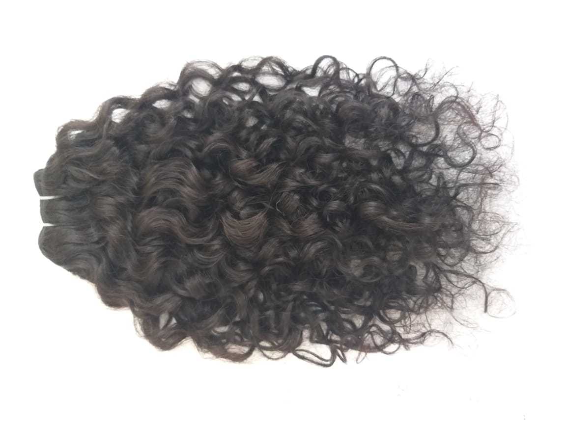 Natural Color Curly Indian Hair