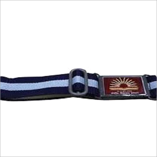 Kids School Belt - Polyester Material Adjustable Blue & White Design with Alloy Metal Buckle | No Fade Quick Dry Hand Washable