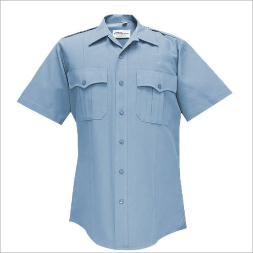 Blue Half Sleeve Security Guard Uniform Shirt