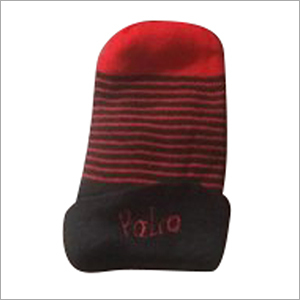Woolen Cap - Wool, Free Size | Black-Red Color, Embroidered Pattern, Ideal for Male Winter Wear