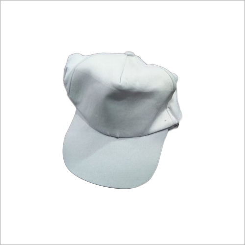 Plain White Cap - Polyester Material, Free Size, White Color | Male Summer Cap With Plain Design