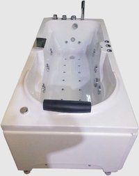 Acrylic Jacuzzi Bathtub - Dimensions 1470x640x390 Mm | White Color, Floor Mounted, Glossy & Satin Finish, Durable & Heat Resistant
