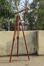 Solid Brass Floor Standing Telescope With Wooden Tripod Stand - Gifts - Gift By Nauticalmart