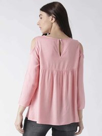 Pink Color Full Sleeve Casual Top