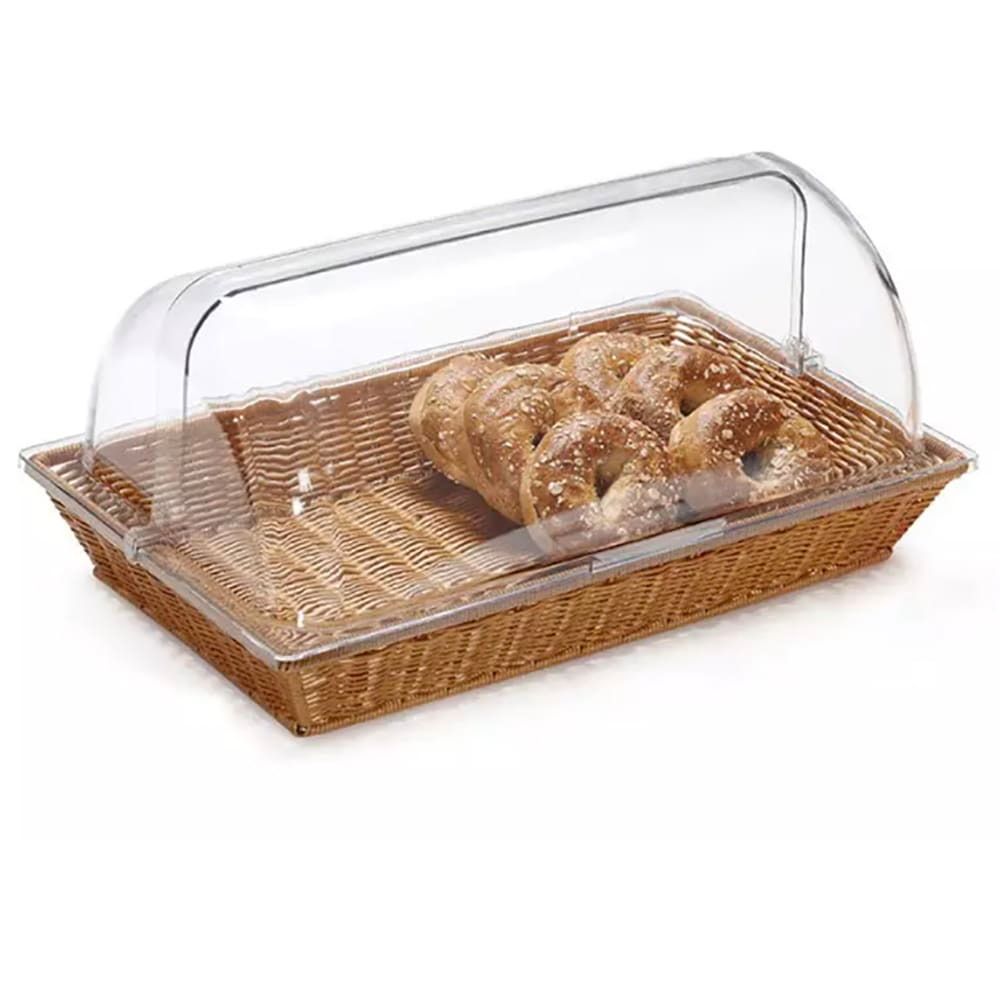 Bread Basket PP Ivory with PC Roll Top Cover Rect 1/1