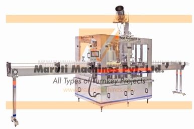 Automatic 40 Bpm Glass Bottle Filing Machine.