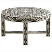 Bone Inlay Coffee Table Black