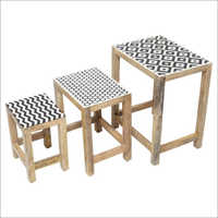 Bone Inlay Nested SideTables