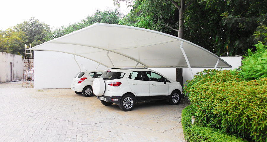 Carro que estaciona a estrutura Tensile