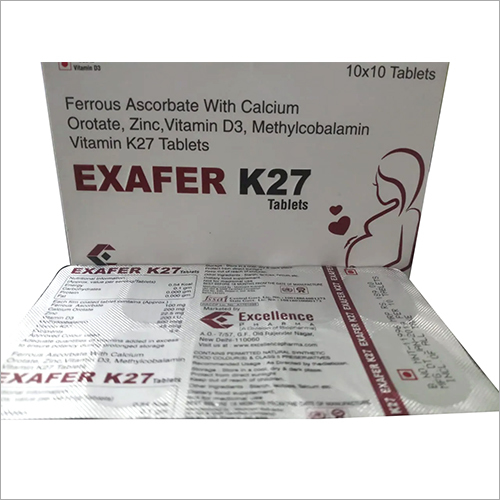 Ferrous Ascorbate With Calcium Orotaye Zinc Vitamin D3 Methylcobalamin Vitamin K27 Tablets