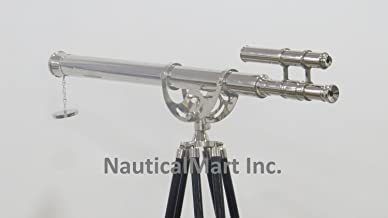 Nauticalmart Floor Standing Chrome Double Barrel Telescope 62"Holiday Gifts