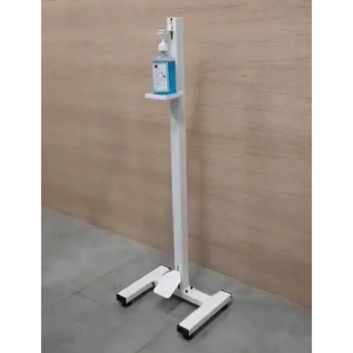 White Mi-Pedestal Stand For Hand Sanitizer Bottle