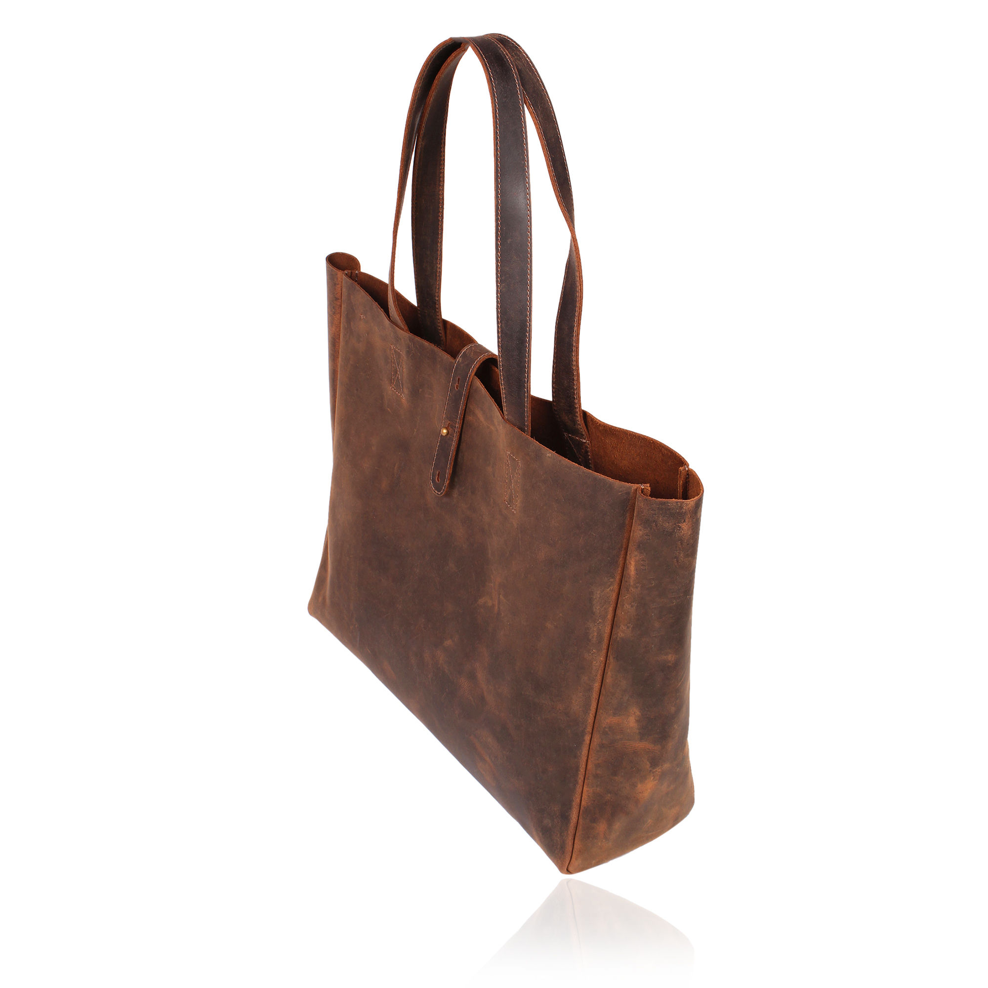 Leather Shopper Tote