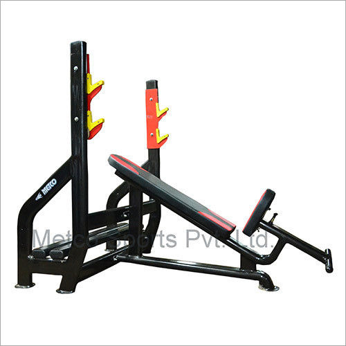 Olympic Incline Bench - Adjustable Black Seat | Strength Gain & Muscle Toning Fitness Equipment