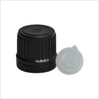 Perfume Oil Seal Cap - Hdpe Plastic 18mm, Black Color With Dropper Insert, Optional Embossed Logo, Ideal For Essential Oils