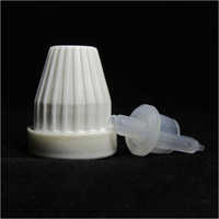 18 Mm Plain Caps With Dropper - Plastic Material, Medium Size, White Color - Screw Cap Design For Bottles, Standard Seal Packaging