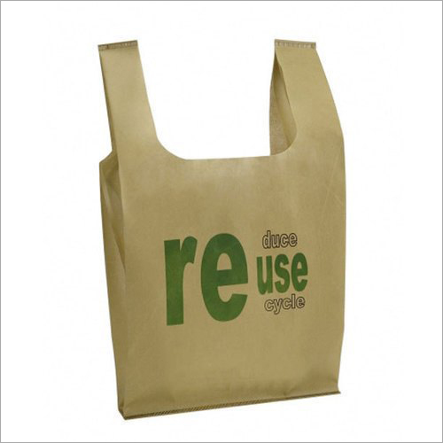 Printed U Cut Non Woven Bag - Non Woven Fabric, 8x10 to 16x20 Sizes | Ideal for Grocery Shopping, Durable Handle for Easy Transport