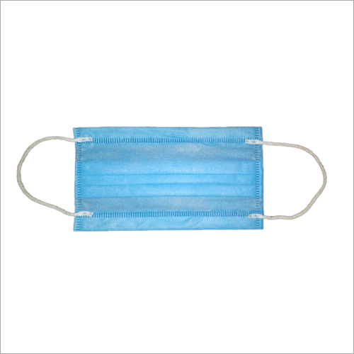 Disposable 3 Ply Medical Face Mask - Non Woven Fabric, Rectangle Shape, Medical Blue Color | Disposable Usage, Insurance Against Airborne Particles