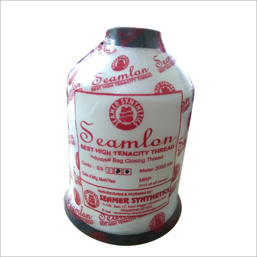 White High Tenacity Thread - 2000 Meter Length, 100% Polyester Material , Light Weight & High Tenacity Features for Effective Sewing and Weaving