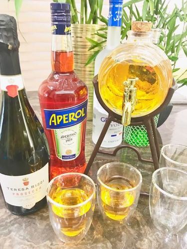 Devnow Glass Single barrel with stand 22cm