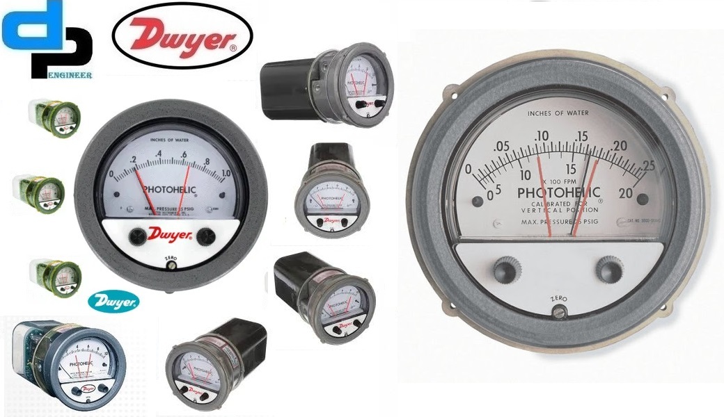 Dwyer A3000-6MM Photohelic Pressure Switch Gauge