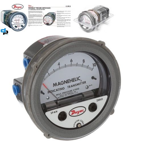 Dwyer A3000-50CM Photohelic Pressure Switch Gauge