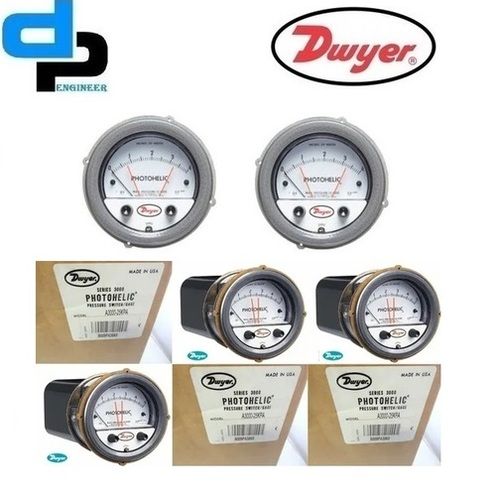 Dwyer A3000-500PA Photohelic Pressure Switch Gauge