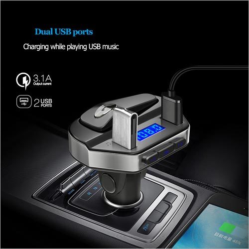 Plastic V6 Mp3 Player 3.1A Quick Usb Charger Fm Transmitter Bluetooth